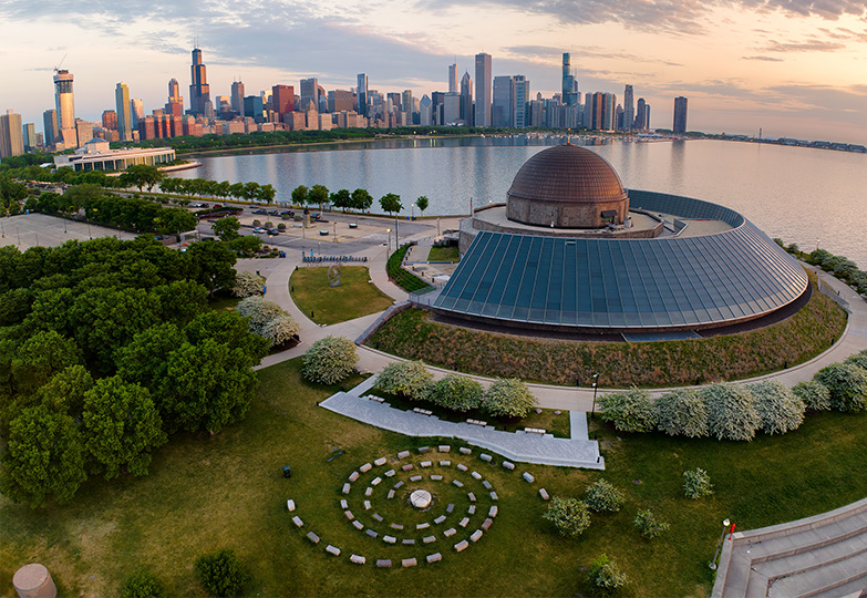 Americas' Courtyard, in front of the Adler Planetarium, 2023