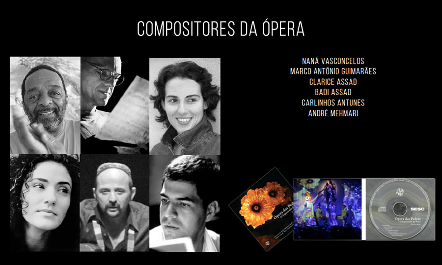 Compositores, Ópera das Pedras. Libreto de Denise Milan